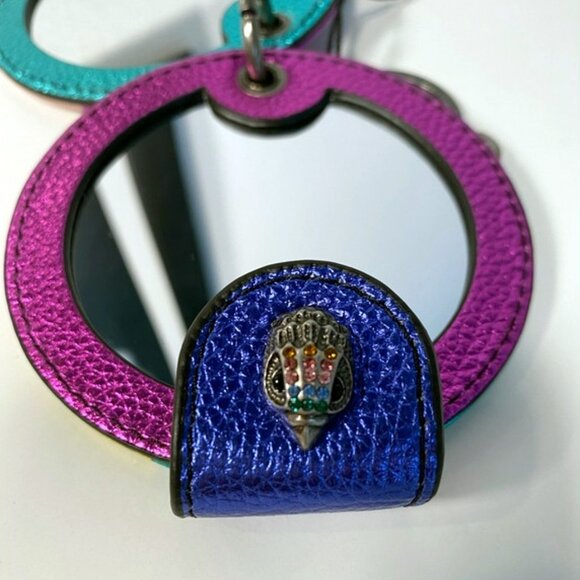 Kurt Geiger Metallic Leather Rainbow Mirror Keyring Charm NIB | Sold-Out - Picture 4 of 6